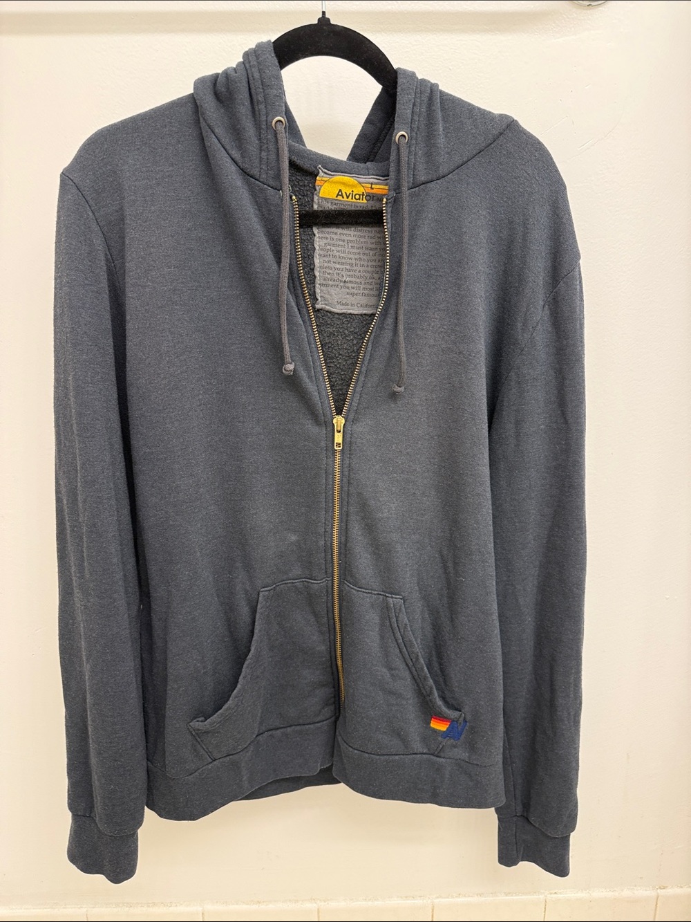 Men's Aviator Nation Zip-Front Hoodie Sweatshirt